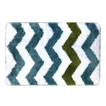 Ковер Delphinium коллекция Зигзаг микрофибра 50х80см, зеленый