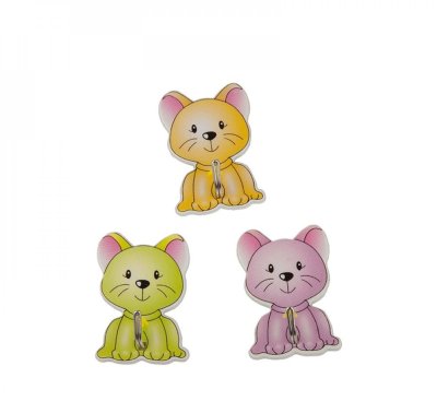 На картинке «Крючок пластмассовый 3шт 6662»