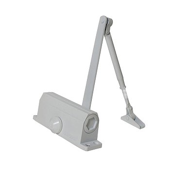 Доводчик дверной TrodosTD-080  с фиксацией 90° белый