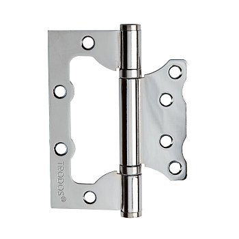 На картинке «Петля накладная Vrata 100х75х2,0 без врезки, б/к, хром, флоупак»