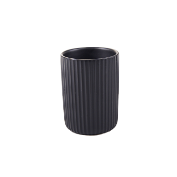 Стакан д/зубн. щеток керамика Плиссе черный матовый CE1610QA-TB