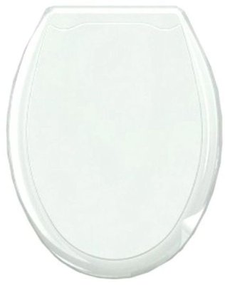 На картинке «Сиденье для унитаза жесткое без рисунка "Океан" белое»