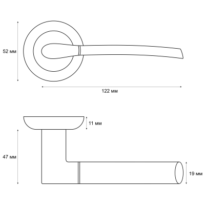 На картинке «Ручка раздельная Trodos "537" серия 08, черный»