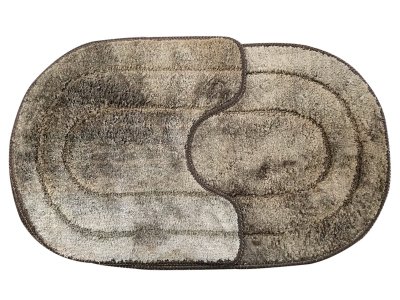 На картинке «Набор ковров Zenfort коллекция "Эллипс" микрофибра 45х75см/45х45см, коричневый»