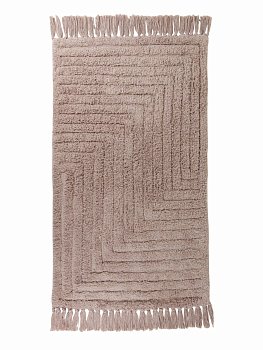 На картинке «Ковер Zenfort "Прованс Зигзаг" с кистями, хлопок, 60х100см, капучино»