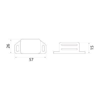 На картинке «Магнит мебельный большой (09.02.10) коричневый»