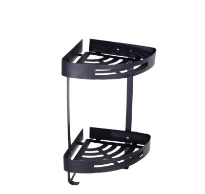 На картинке «Полка угловая Black 2-ая литая нерж D68074»