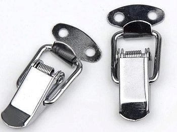 Замок-защёлка Лягушка №0(48х14мм) мили, подпружиненный, хром