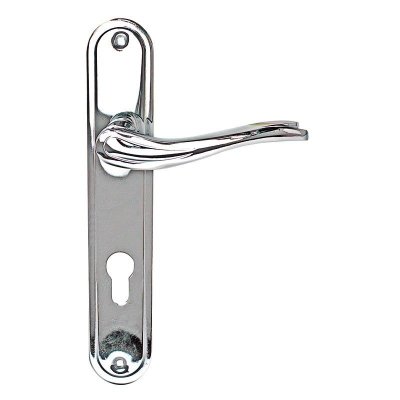 На картинке «Комплект ручек на планке "Trodos" AL59/85-M (CP) хром (85мм)»