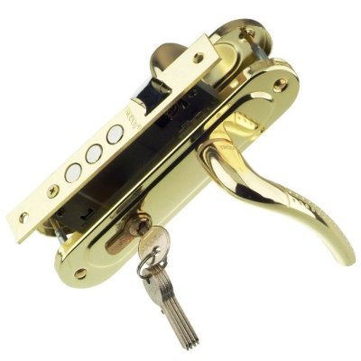 На картинке «Замок врезной "Trodos" ЗВ61/106 3RB PB золото»