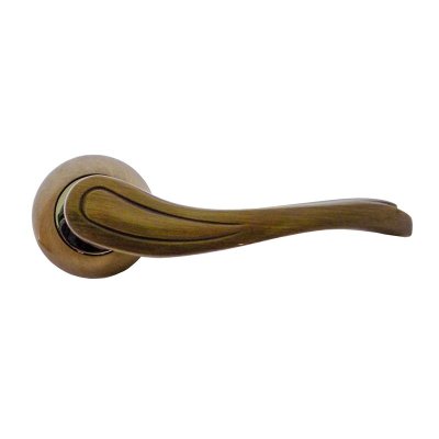 На картинке «Ручка дверная "Trodos" AL-59 AB/CP бронза/хром»