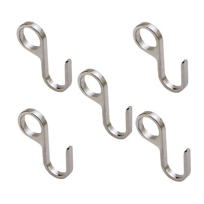 На картинке «Крючок для кухни Trodos "Z-8" одинарный несъемный D16 5шт, хром»