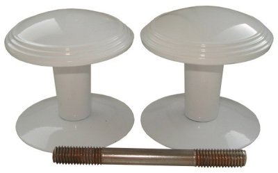 На картинке «Ручка дверная РДК-115 белая (г.Реж)»