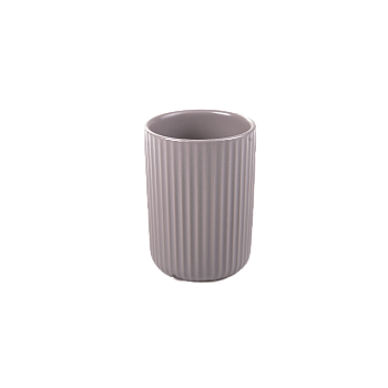 Стакан д/зубн. щеток керамика Плиссе серый матовый CE1610SA-TB