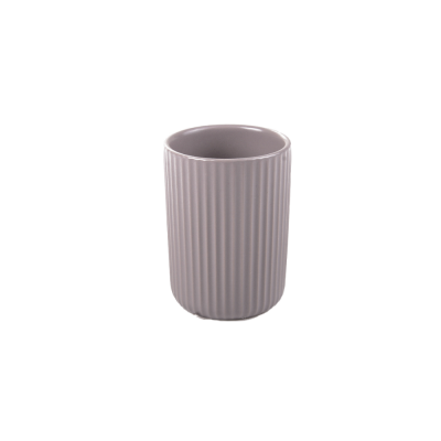 На картинке «Стакан д/зубн. щеток керамика Плиссе серый матовый CE1610SA-TB»
