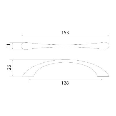 На картинке «Ручка-скоба 14.153.02 "204" 128 хром»
