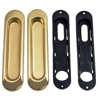 Ручки для раздвижных дверей Trodos овал, золото (PB)