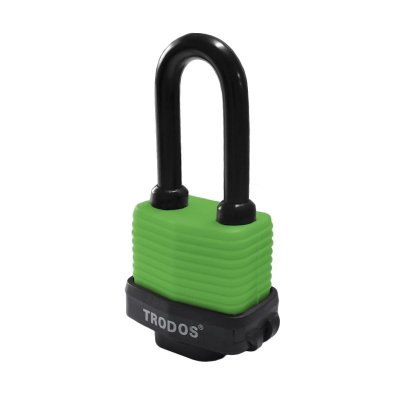 На картинке «Замок навесной Trodos ВС-SP-40L всепогодный, сталь, зеленый, блистер»