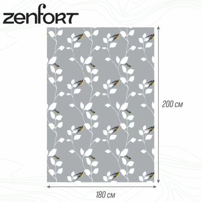 На картинке «Штора для ванной Zenfort "Весна" полиэстер 180х200см, 12 колец, мультиколор»