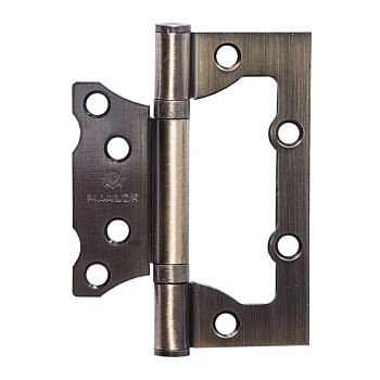 Петля дверная без врезки 100х75х2,0 AB (бронза) MARLOK