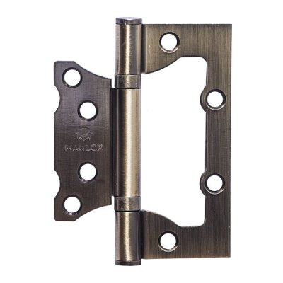 На картинке «Петля дверная без врезки 100х75х2,0 AB (бронза) MARLOK»