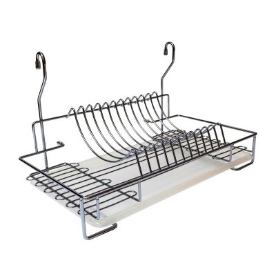 На картинке «Сушилка для посуды "Sakura" KS-2047 (L440хW258хH260) на рейлинг с поддоном »