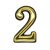 На фото изображение «Цифра пластиковая SOLLER №2 (золото)» На картинке «Цифра пластиковая SOLLER №2 (золото)»