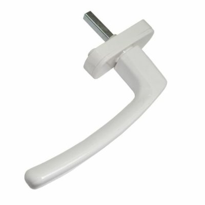 На картинке «Ручка оконная  для пластиковых окон  белая штифт 35мм»