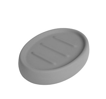 Мыльница керамика Soft серая B4333A-4G