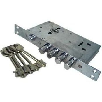 Замок врезной 2224-4Р ЧенгФенг сувальдный,4 круглых ригеля, 5 ключей, правый