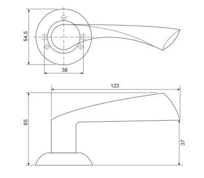 На картинке «Ручки дверные Code Deco H-14023-A-AB (бронза)»