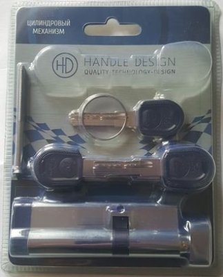 На картинке «Механизм цилиндровый МЦ"Master Lock Вертушка"  90мм(55х35х12мм) мат.золото, 5 перфоключей»