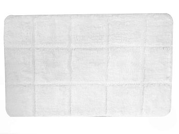 Коврик Плитка 45х75 см микрофибра, белый