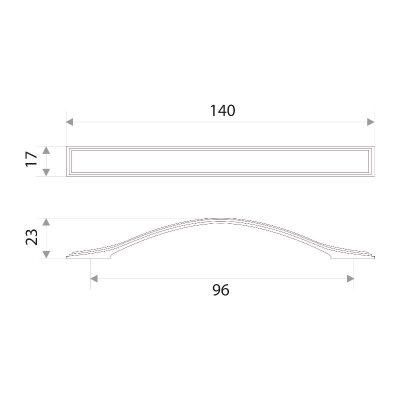 На картинке «Ручка-скоба ZY-700 (96) хром-никель»