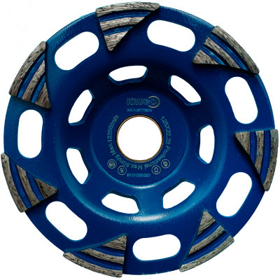 На картинке «Чашка алмазная KRUGO MASTER Турбо 125x22x5 мм шлифовальная»