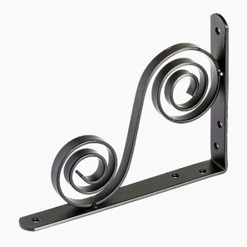 Кронштейн фигурный Домарт 200х150 мод.3 витой черный (г.Балаково)