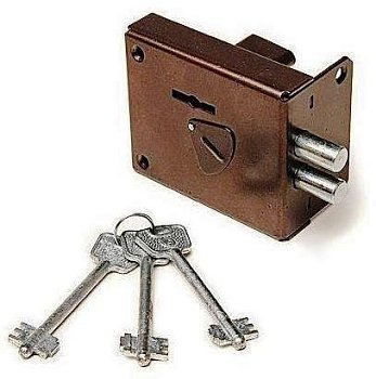 Замок накладной ЗН-4СМ-1-01 Строммашина коричневый, правый (г.Могилев)