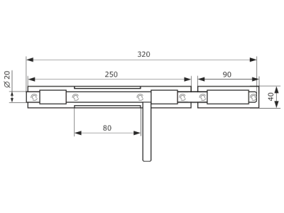 На картинке «Засов гаражный "Добрыня" 300 мм, чёрный (Домарт)»