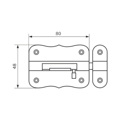 На картинке «Задвижка фигурная ШФ-80 "Домарт" хром »