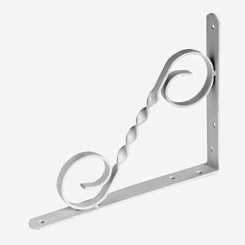 Кронштейн фигурный Домарт 250х200 мод.3 витой белый (г.Балаково)