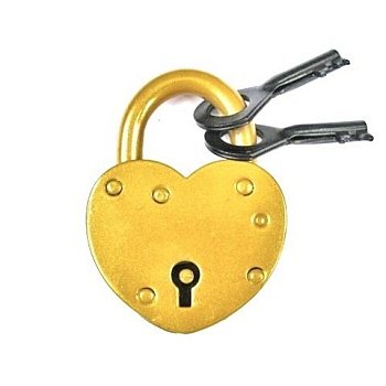 Замок навесной сердечко ЗВС-3 золото