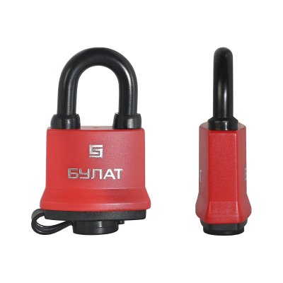 На картинке «Замок навесной БУЛАТ ВС 1-П54 ПЛ всепогодный 5 кл. d=8,6мм »
