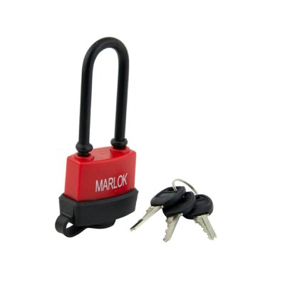 На картинке «Замок навесной всепогодный ВС-1 00.40L мм (1-45L)  MARLOK,красный (BOX)»