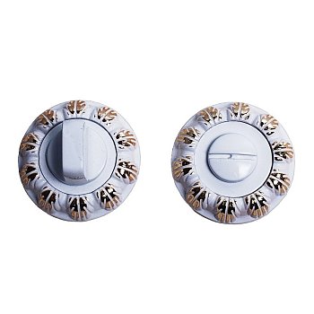 Накладка поворотная Trodos BK04-AL WW_PB эмаль белый_золото